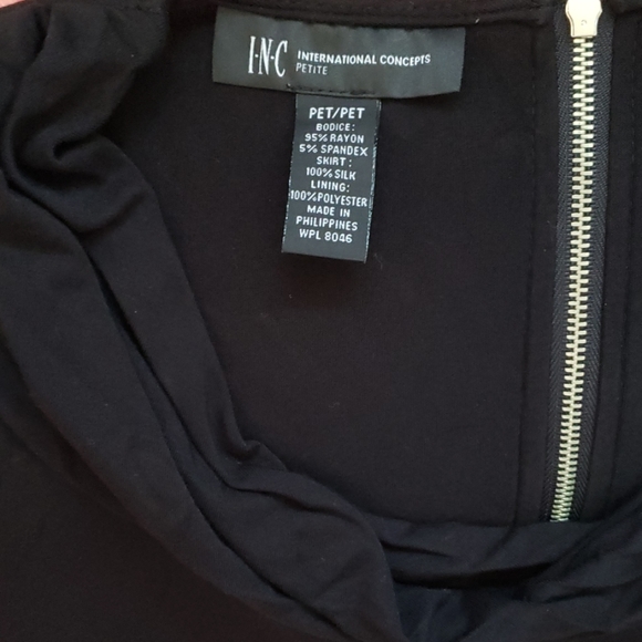 ♡INC Dress With Silk Ruffles Size PET Small♡ - Picture 3 of 5